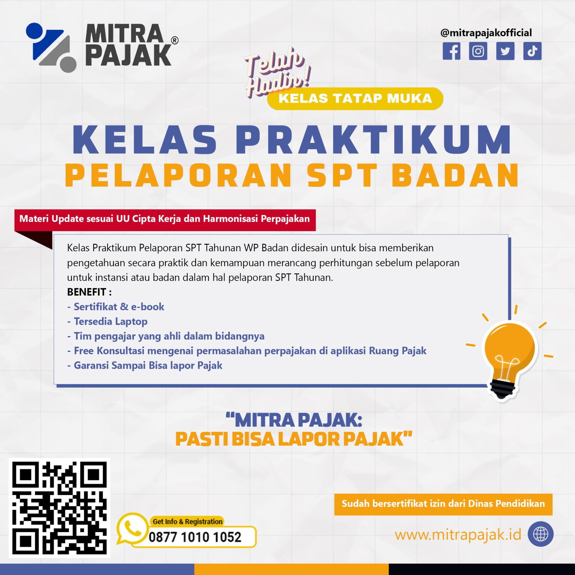 PRAKTIKUM PELAPORAN SPT TAHUNAN WP BADAN